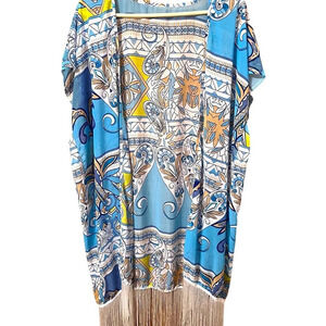 Blue Print Swim Cover  Up